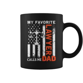 My Favorite Lawyer Calls Me Dad Usa Flag Fathers Day Coffee Mug | Mazezy
