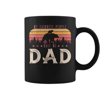 My Favorite People Call Me Dad Men Retro Bear Dad Papa Coffee Mug | Mazezy
