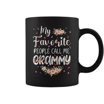 My Favorite People Call Me Grammy Cute Floral Mothers Day Coffee Mug | Mazezy