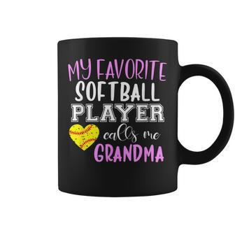My Favorite Softball Player Call Me Grandma Coffee Mug | Mazezy