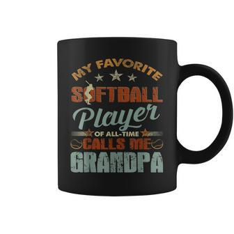 My Favorite Softball Player Call Me Grandpa Christmas Gift Coffee Mug | Mazezy