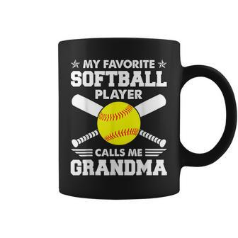 My Favorite Softball Player Calls Me Grandma Funny Coffee Mug | Mazezy