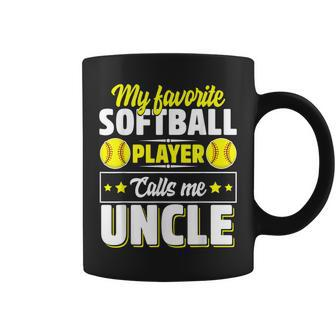 My Favorite Softball Player Calls Me Uncle Cute Coffee Mug | Mazezy DE