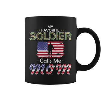 My Favorite Soldier Calls Me Momproud Army Mom Gift Coffee Mug | Mazezy