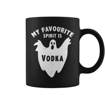 My Favorite Spirit Is Vodka Funny Halloween Vodka Drinker V3 Coffee Mug - Thegiftio UK