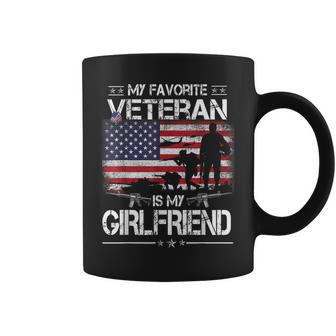 My Favorite Veteran Is My Girlfriend - Flag Veterans Day Coffee Mug - Seseable