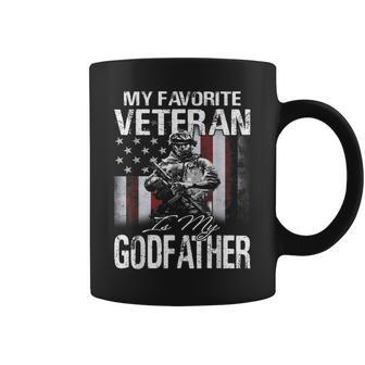 My Favorite Veteran Is My Godfather Usa Flag Coffee Mug - Seseable