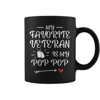 My Favorite Veteran Is My Pop Pop Proud Army Family Matching Coffee Mug - Seseable
