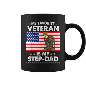 My Favorite Veteran Is My Step Dad For Father Veterans Day Coffee Mug - Seseable