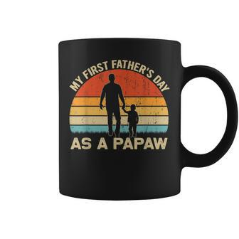 My First Fathers Day As A Papaw New Grandpa Fathers Day Coffee Mug | Mazezy