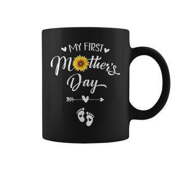 My First Mothers Day Pregnancy Announcement Sunflower Coffee Mug | Mazezy UK
