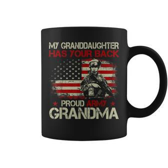 My Granddaughter Has Your Back Proud Army Grandma Gift Coffee Mug | Mazezy