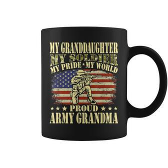 My Granddaughter Is My Soldier Hero Proud Army Grandma Gift Coffee Mug - Seseable