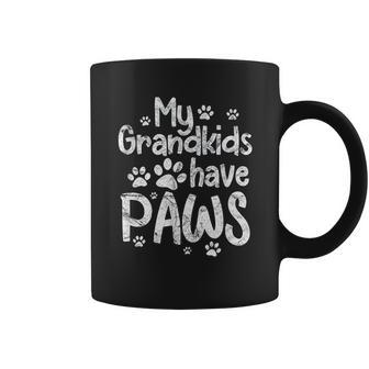 My Grandkids Have Paws Funny Dog Cat Grandma Coffee Mug - Thegiftio UK