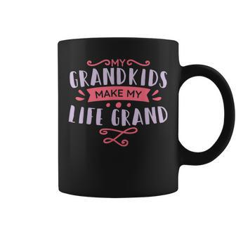 My Grandkids Make My Life Grand Family Grandpa Grandma Coffee Mug | Mazezy
