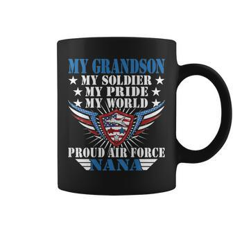 My Grandson Is A Soldier Airman Proud Air Force Nana Gift Coffee Mug - Seseable