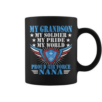 My Grandson Is A Soldier Airman Proud Air Force Nana Gift Coffee Mug | Mazezy
