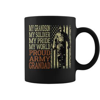 My Grandson My Soldier Hero Proud Army Grandad Military Gift Coffee Mug | Mazezy