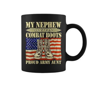 My Nephew Wears Combat Boots Proud Army Aunt Military Family Coffee Mug | Mazezy