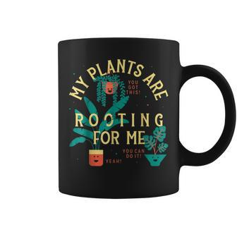 My Plants Are Rooting For Me Plant Funny Gardening Gardener Coffee Mug | Mazezy UK