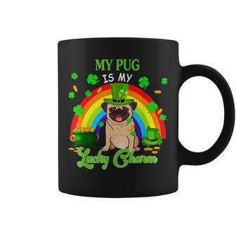 My Pug Is My Lucky Charm St Patricks Day Dog Owner Coffee Mug - Seseable