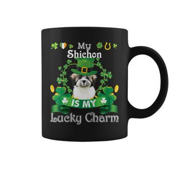 My Shichon Dog Is Lucky Charm Leprechaun St Patrick Day Coffee Mug | Mazezy