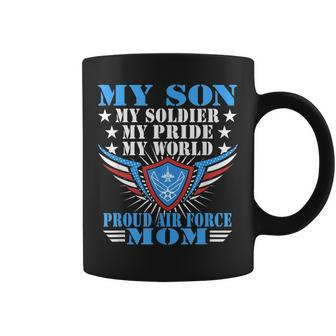 My Son My Soldier My Pride My World Proud Air Force Mom Gift Coffee Mug | Mazezy