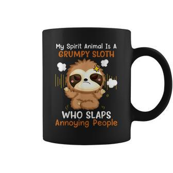 My Spirit Animal Is A Grumpy Sloth Coffee Mug - Seseable
