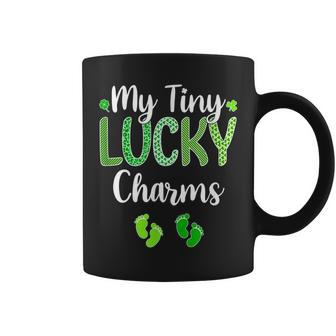 My Tiny Lucky Charms Pregnancy Reveal St Patricks Day Twin Coffee Mug - Thegiftio UK