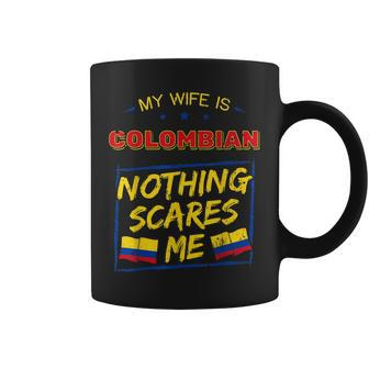 My Wife Is Colombian Republic Of Colombia Heritage Flag Coffee Mug | Mazezy