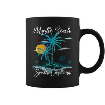 Myrtle Beach South Carolina Beach Summer Surfing Palm Trees Coffee Mug | Mazezy