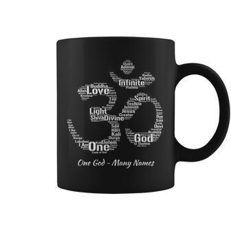 Names Of God In Om Symbol Yoga Inspired Aum Coffee Mug - Seseable