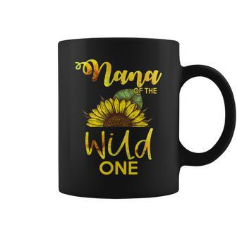 Nana Of The Wild One-1St Birthday Sunflower Outfit Coffee Mug - Seseable