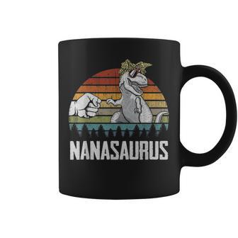 Nanasaurus Nana Dinosaurs Dad & Baby Fathers Day Gift Coffee Mug - Seseable