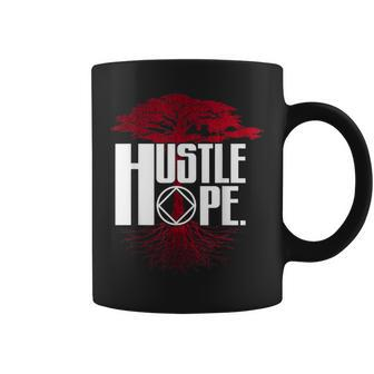 Narcotics Anonymous Hustle Hope Recovery Na Aa Sobriety Coffee Mug | Mazezy