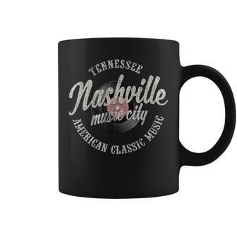 Nashville Music City Vinyl Vintage Coffee Mug | Mazezy