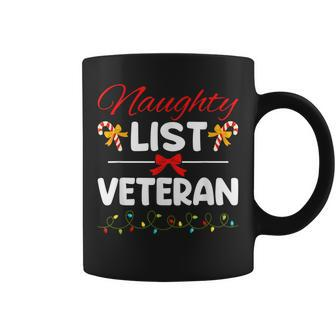 Naughty List Veteran Funny Christmas Xmas Holiday Coffee Mug - Seseable