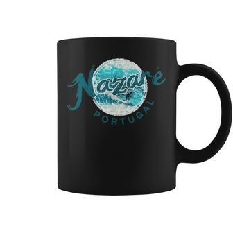 Nazare Portugal Big Wave Surfing Vintage Coffee Mug - Seseable