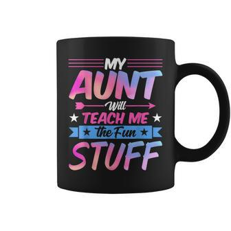 Nephew Funny My Aunt Will Teach Me The Fun Stuff Aunt Niece Coffee Mug - Seseable