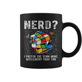 Nerd I Prefer The Term More Intelligent Than You Puzzle Cube Coffee Mug - Seseable