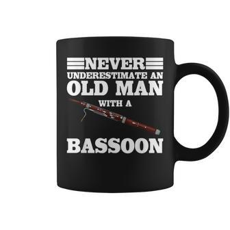 Never Underestimate An Old Man With A Bassoon Funny Music Coffee Mug | Mazezy