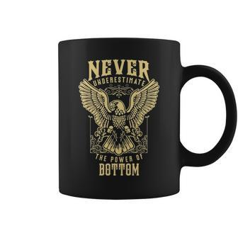 Never Underestimate The Power Of Bottom Personalized Last Name Coffee Mug - Seseable