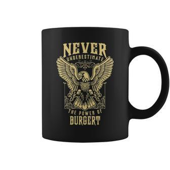 Never Underestimate The Power Of Burger Personalized Last Name Coffee Mug - Seseable