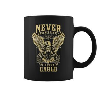 Never Underestimate The Power Of Eagle Personalized Last Name Coffee Mug - Seseable