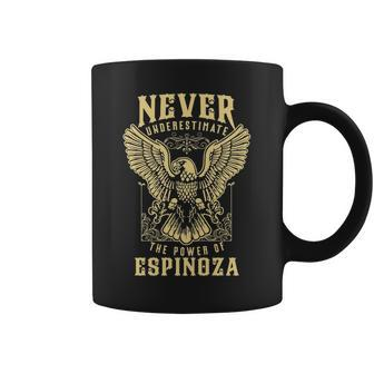 Never Underestimate The Power Of Espinoza Personalized Last Name Coffee Mug - Seseable