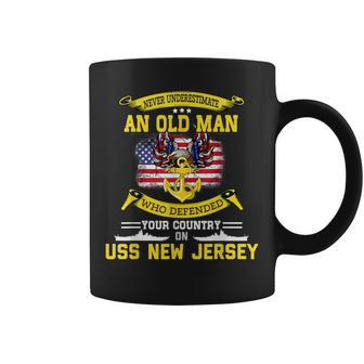 Never Underestimate Uss New Jersey Bb-62 Battleship Coffee Mug - Seseable