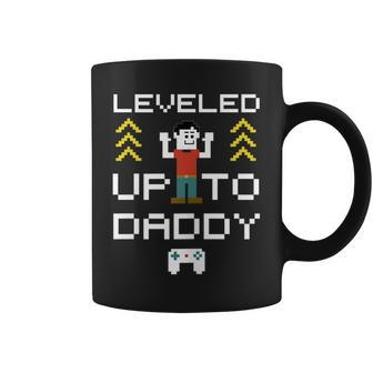 New Dad Gifts Leveled Up To Daddy Day Gift Idea Coffee Mug | Mazezy