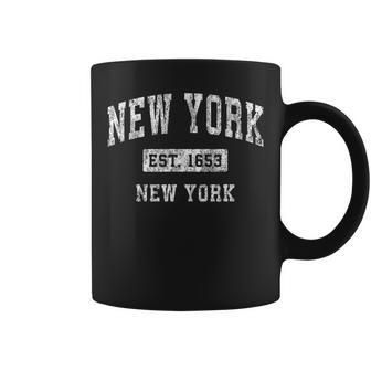 New York New York Ny Vintage Established Sports Design Coffee Mug - Seseable