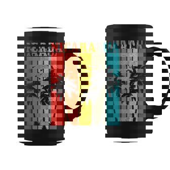 Nicaragua Vintage Palm Trees Surfer Nicaraguan Souvenir Nica Coffee Mug | Mazezy
