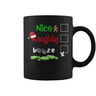 Nice Naughty Booze Boozy Beer Drunk Alcohol Christmas Pajama Coffee Mug - Thegiftio UK